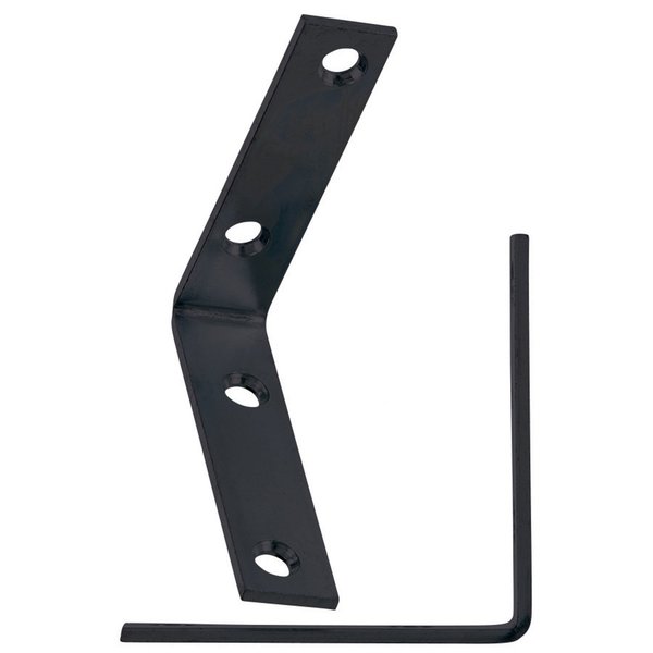 Hampton 3 in. H X 3/4 in. W X 3 in. D Black Steel Inside L Corner Brace 01-3404-257